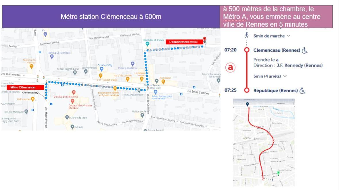 Spacieuse-tv-metro Clemenceau-dans En Colocation Privatunterkunft